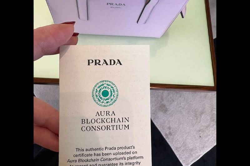 Prada aura discount blockchain