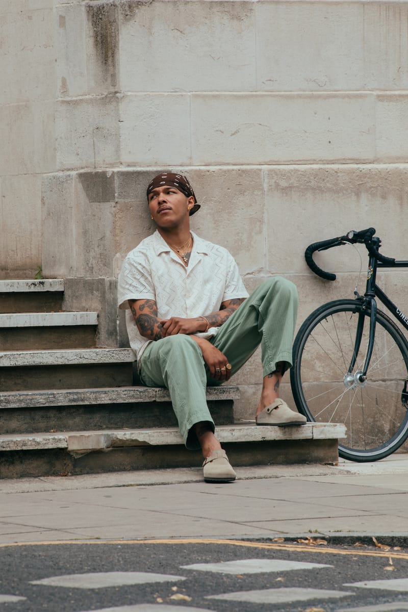 IRISHMAN 【Newgrange】classic mock neck 半袖 Racking stitch short sleeved shirt - Regenerative Organic