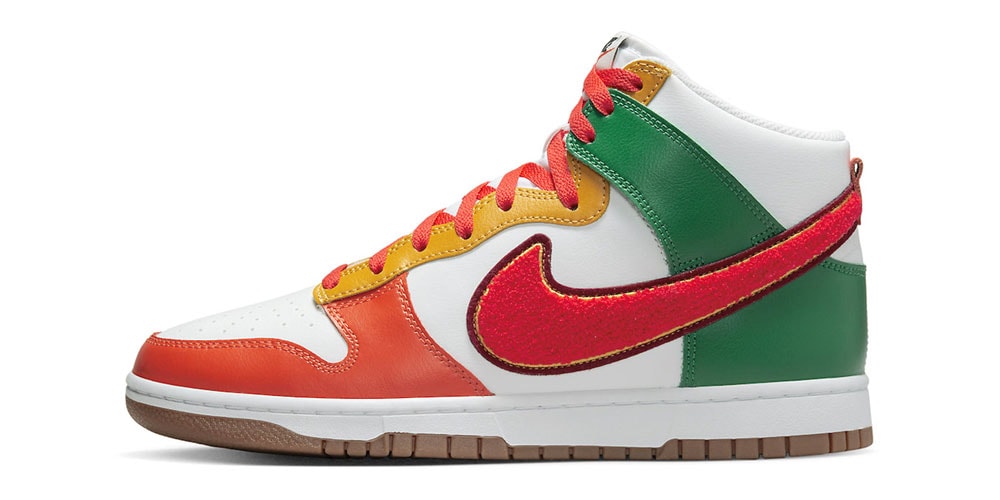 Nike Dunk High “Chenille Swoosh” в красно-белом цвете получила официальную дату выпуска