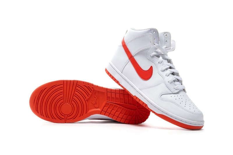 Nike white hotsell and orange