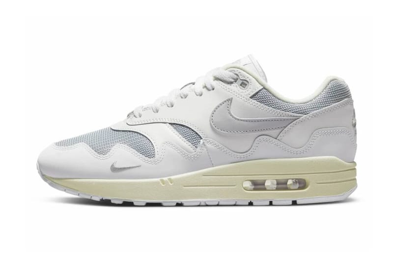 Grey and white store air max 1