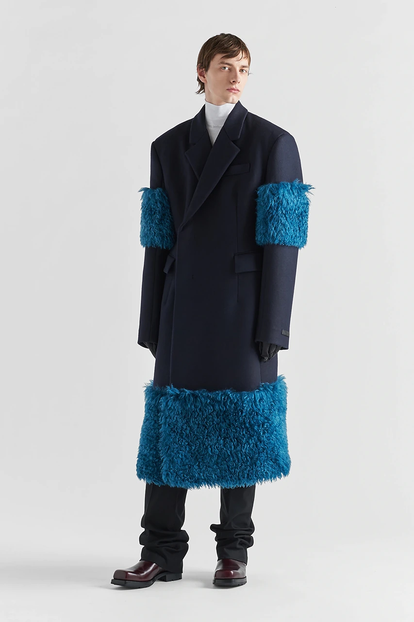 Prada double 2024 breasted wool coat