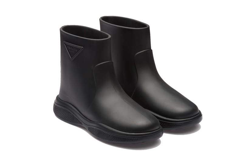 Prada leather hotsell and neoprene booties