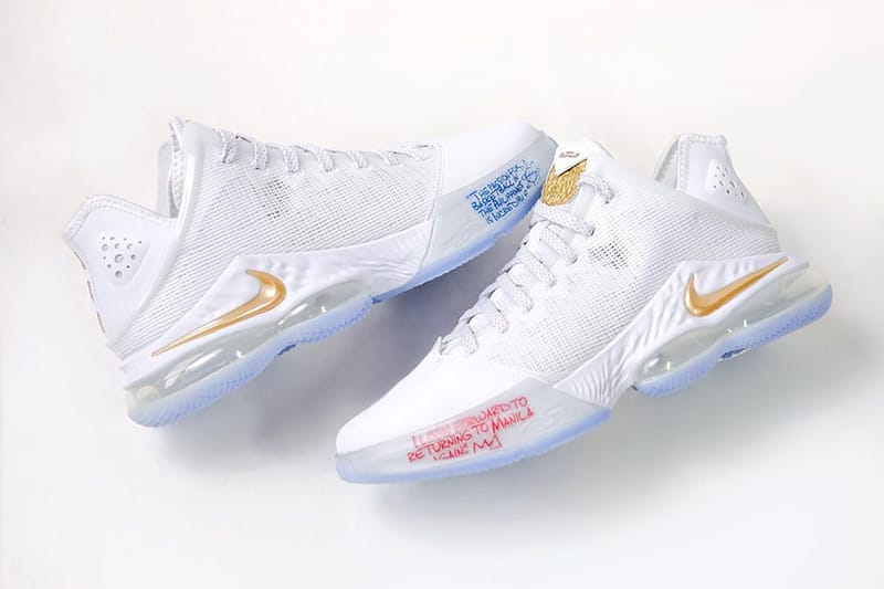 Lebron 16 white cheap and gold release date