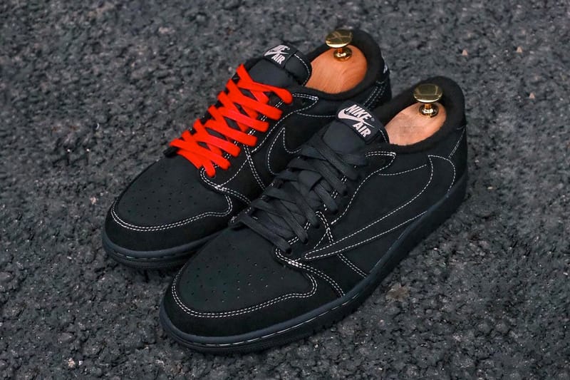 トラヴィススコット AIR JORDAN1 LOW BLACK PHANTOM - スニーカー