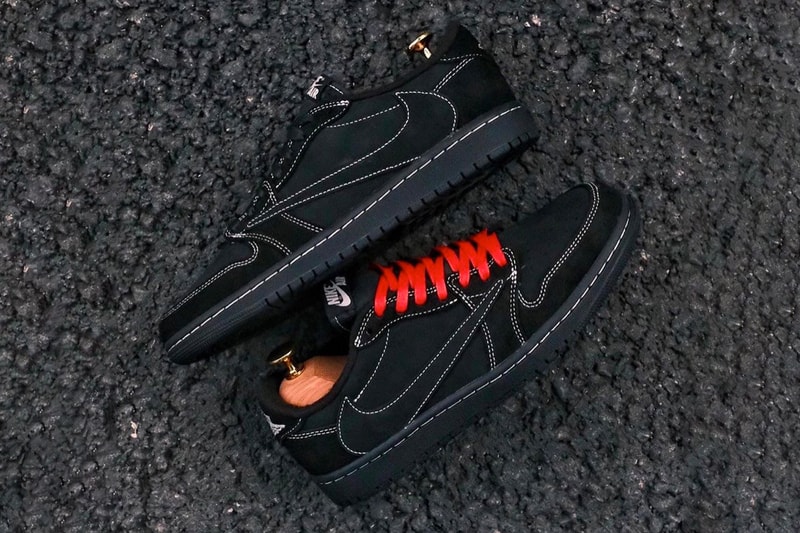 Travis Scott x Air Jordan 1 Low OG SP "Black Phantom" Detailed Look