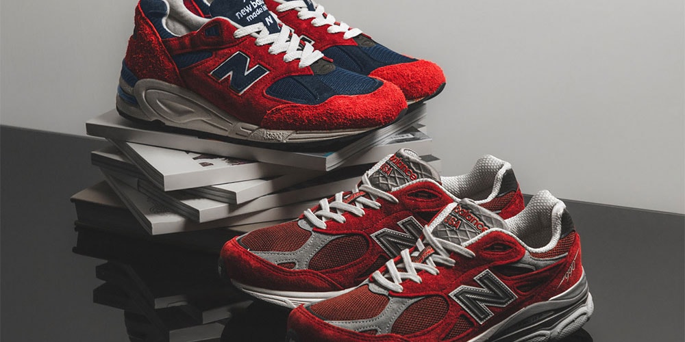 New Balance СДЕЛАНО в США 990v3 и 990v2 в красных тонах