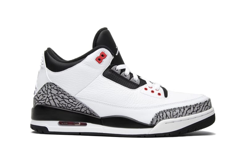 Jordan 3 store white red black