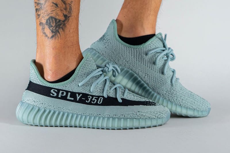 Grey and green on sale yeezys