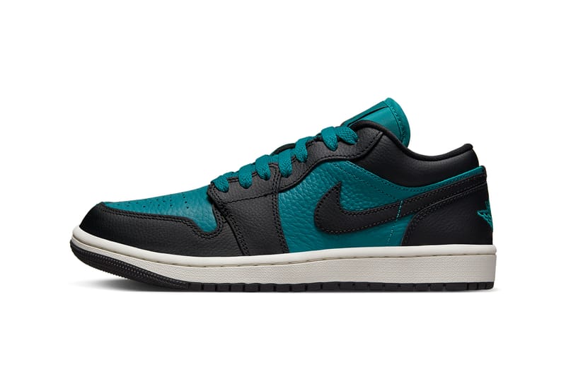 Air jordan 1 cheap low black turbo green