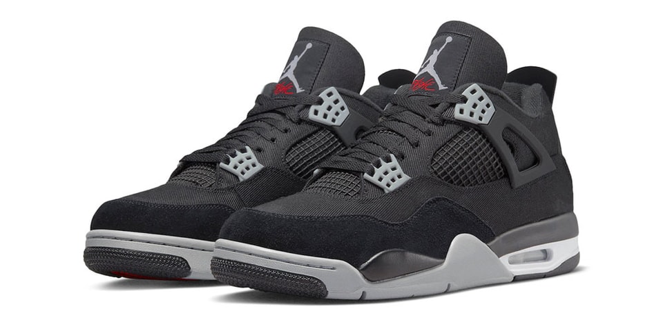 nike air jordan 4 black canvas