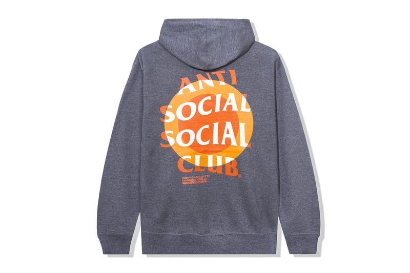 Anti social social club black and orange outlet hoodie