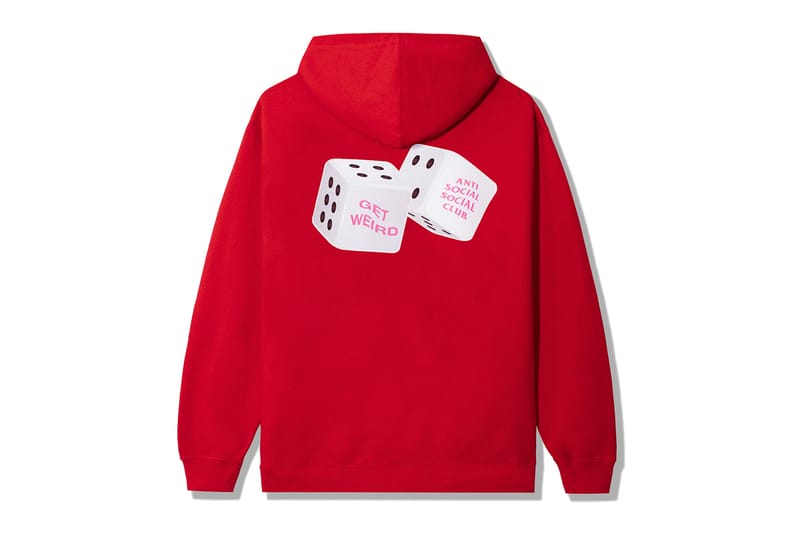 Anti social social outlet club red hoodie