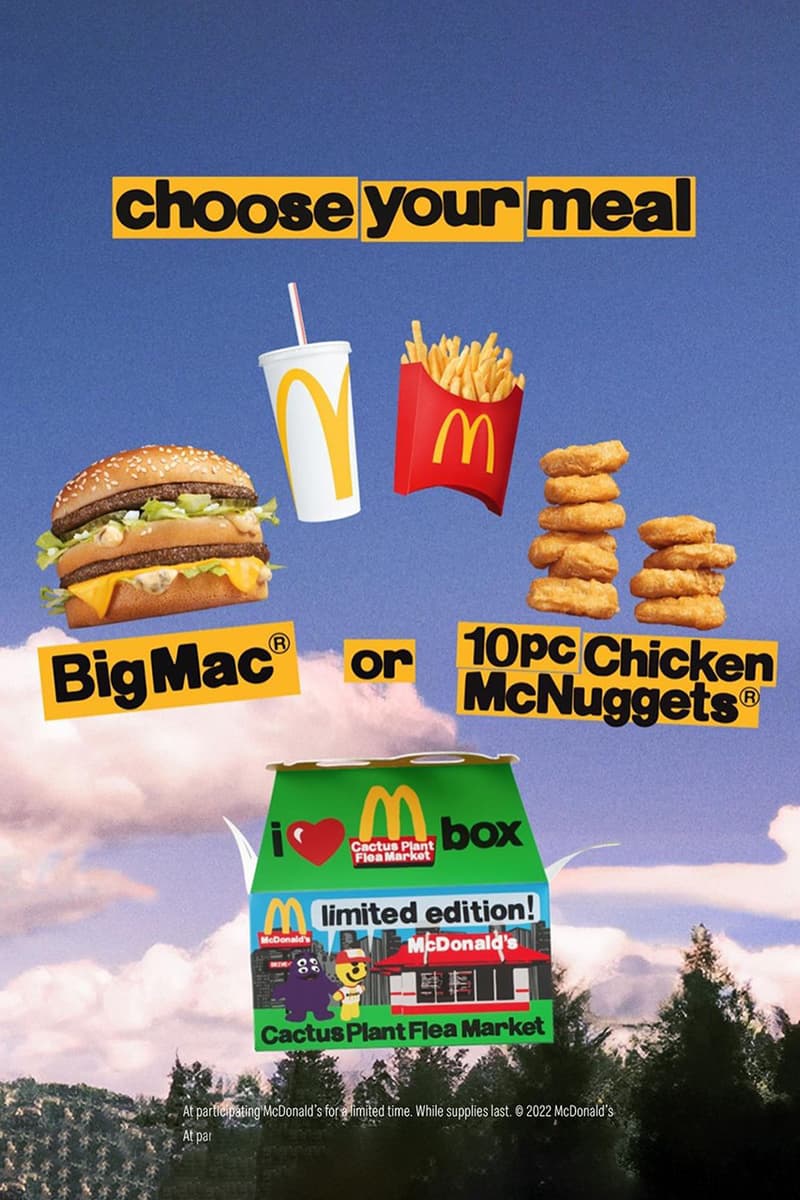 Cactus Plant Flea Market McDonald's Collaboration Hypebeast