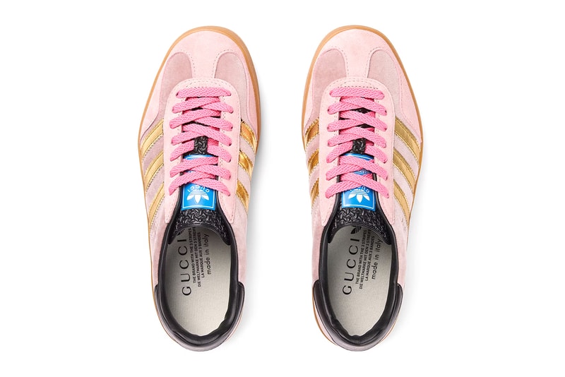 Pink and store gold adidas shoes