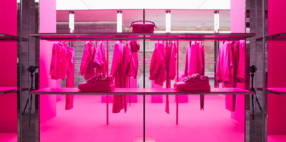 Maison Valentino Pink PP Installation at HBX | Hypebeast