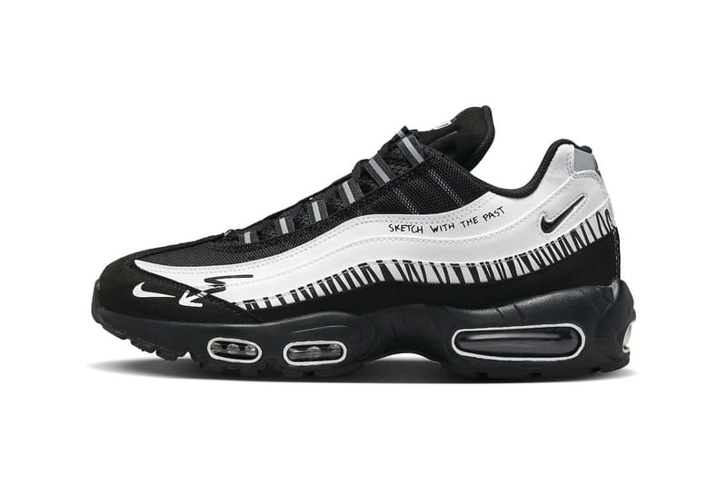 Nike 95s black and white sale