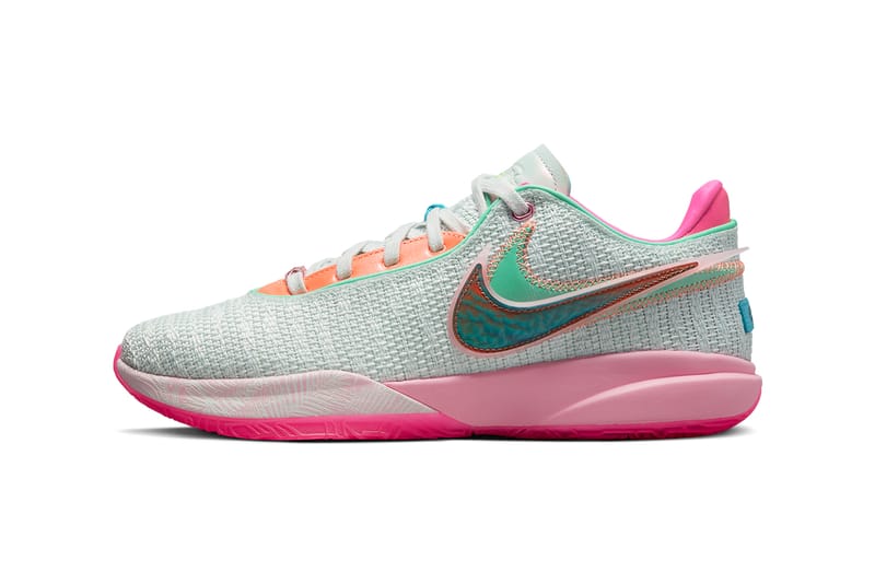 Pink and blue lebrons sale