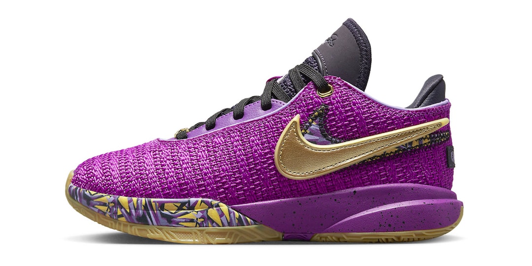 Nike LeBron 20 GS «Vivid Purple» отдает дань уважения «Лейкерс» в предстоящем октябрьском выпуске