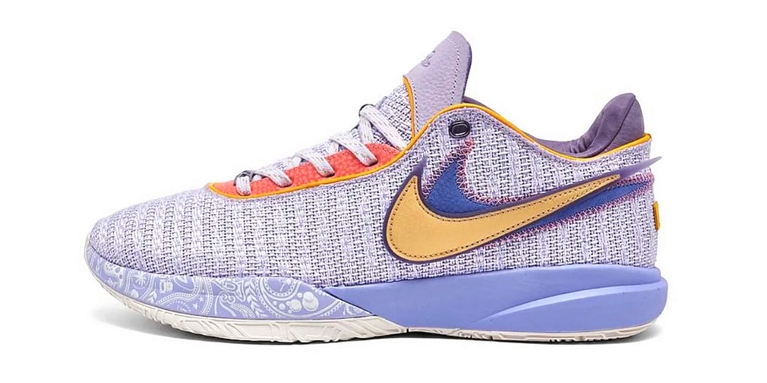 Кроссовки Nike LeBron 20 в приглушенной цветовой гамме Lakers