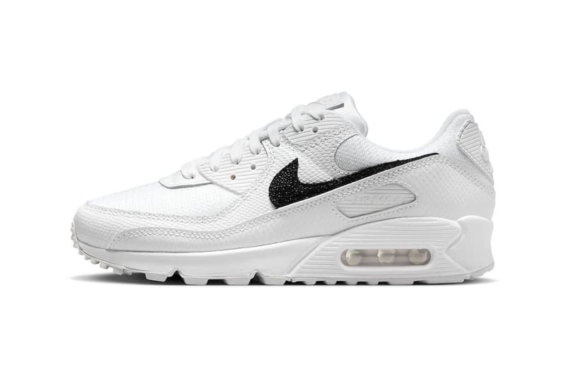 Nike air max 90 womens white 2025 with black tick