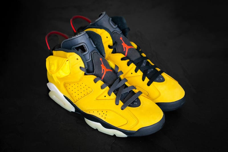 Black and shop yellow jordan 6