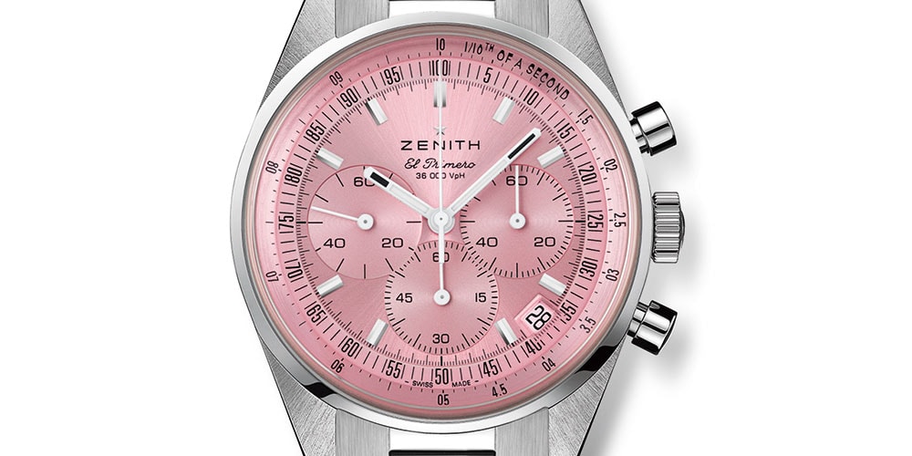 Zenith пожертвует 20% продаж оригинальных розовых цветов Chronomaster на благотворительность по борьбе с раком груди