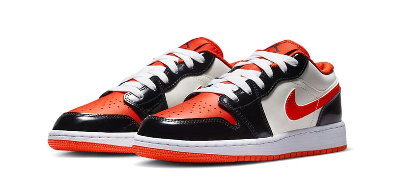 Air jordan 1 low orange best sale and black