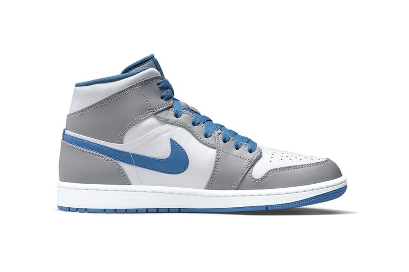 Air jordan 1 on sale mid blue and white