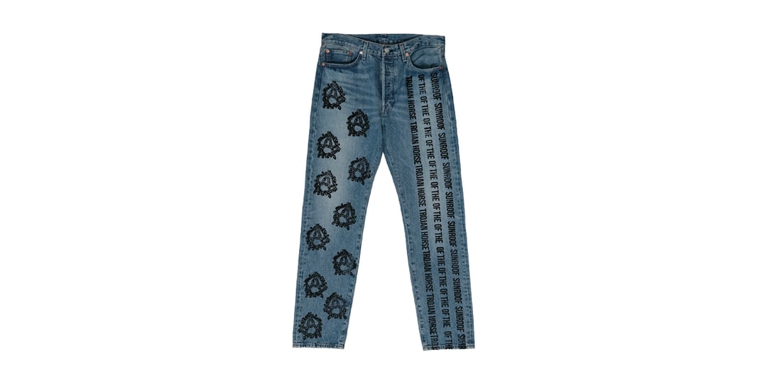 Denim Tears добавляет совместные джинсы Levi’s 501 в коллекцию товаров «Вирджил Абло: Фигуры речи»