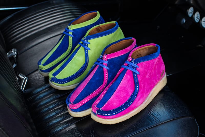 Two tone wallabees blue hotsell and green