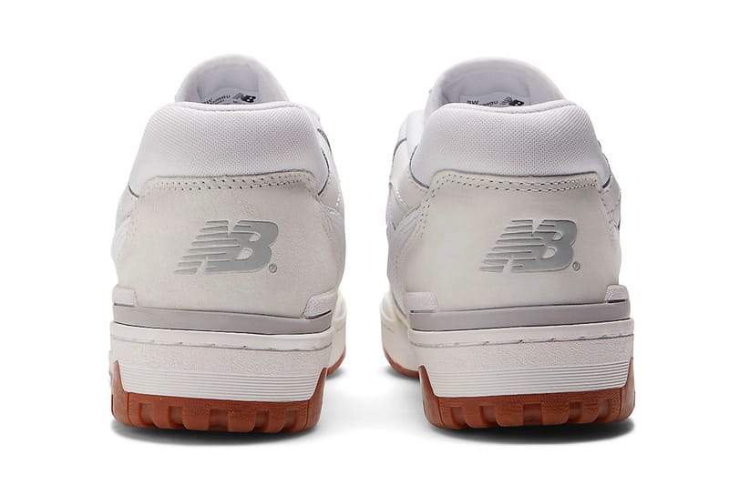 New balance clearance white gum bottom