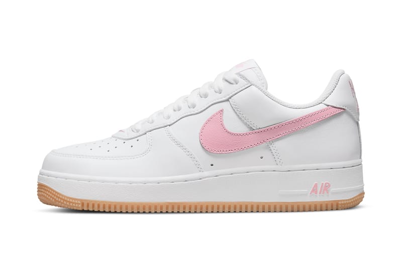 Nike air force 1 2025 white with pink swoosh