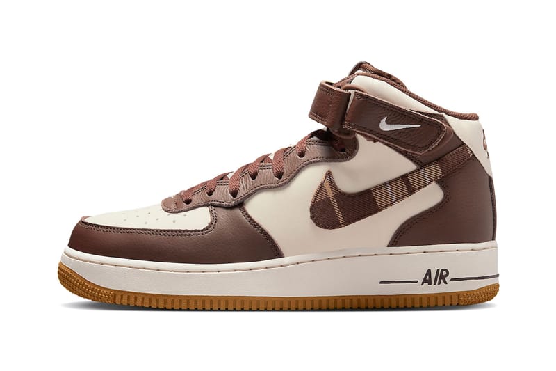 brown and white nikes