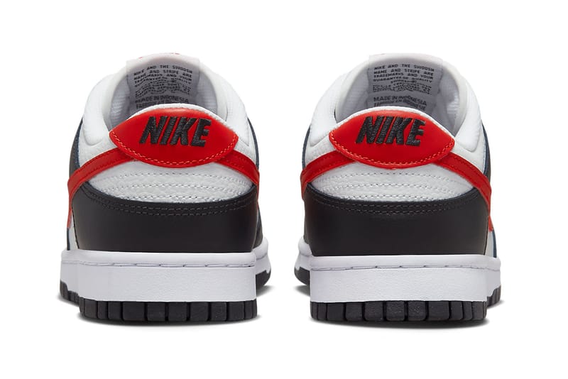 Nike dunk low 2024 red black white