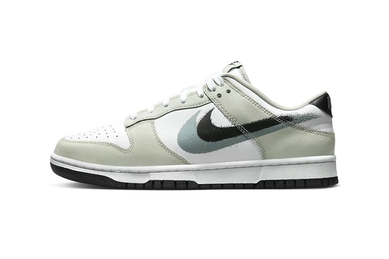 Nike Dunk Low Surfaces in Double Spray Painted Swooshes | Hypebeast