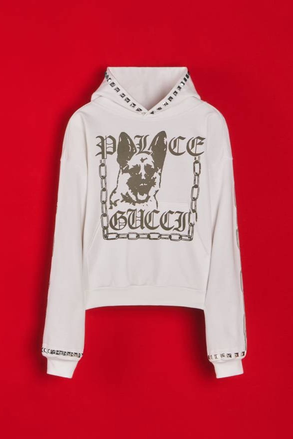 Gucci dog embroidered sweatshirt top