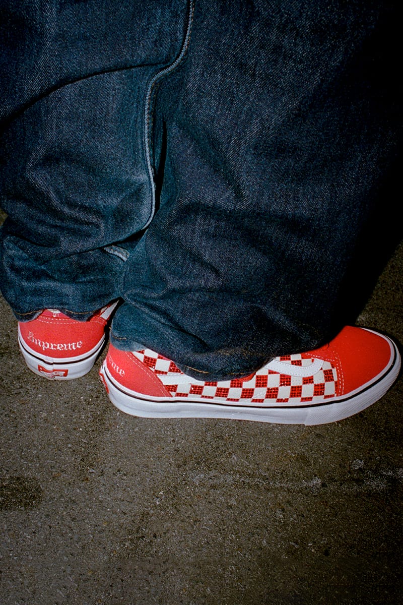 Supreme Swarovski Vans Old Skool RED | nate-hospital.com