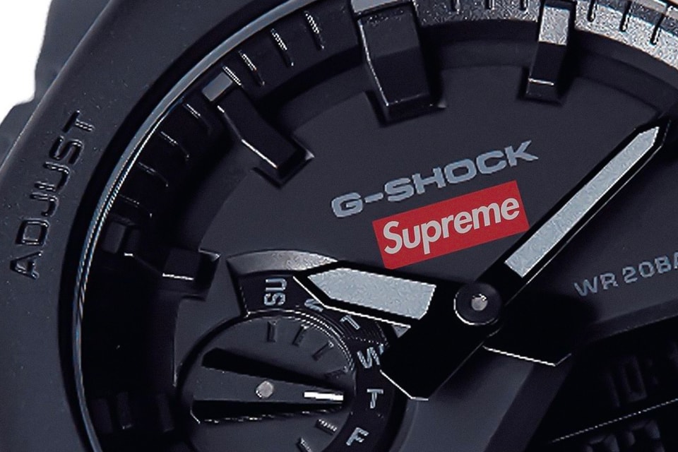 交換無料！ 腕時計(アナログ) SUPREME/THENORTHFACE G-SHOCK BLACK