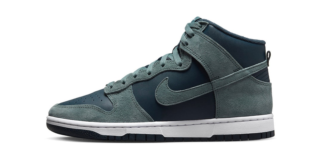 Кроссовки Nike Dunk High получили оттенок бирюзовой замши