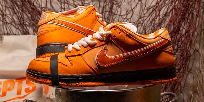 Brown and cheap orange sneakers