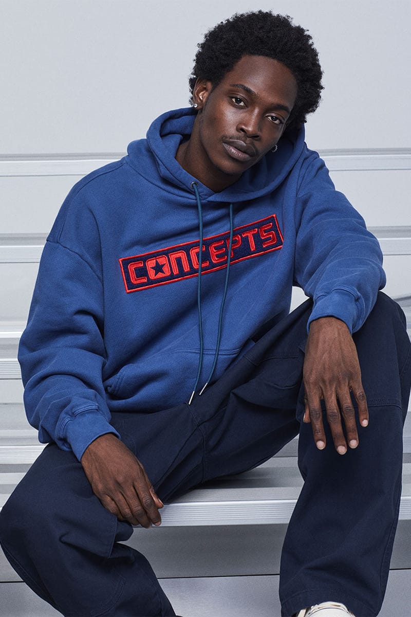 Converse blue online hoodie