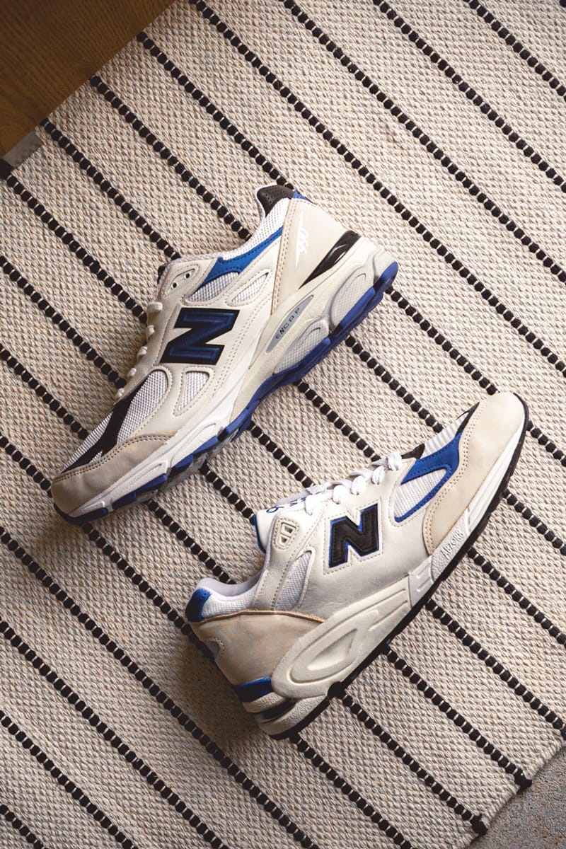 New balance clearance white and blue