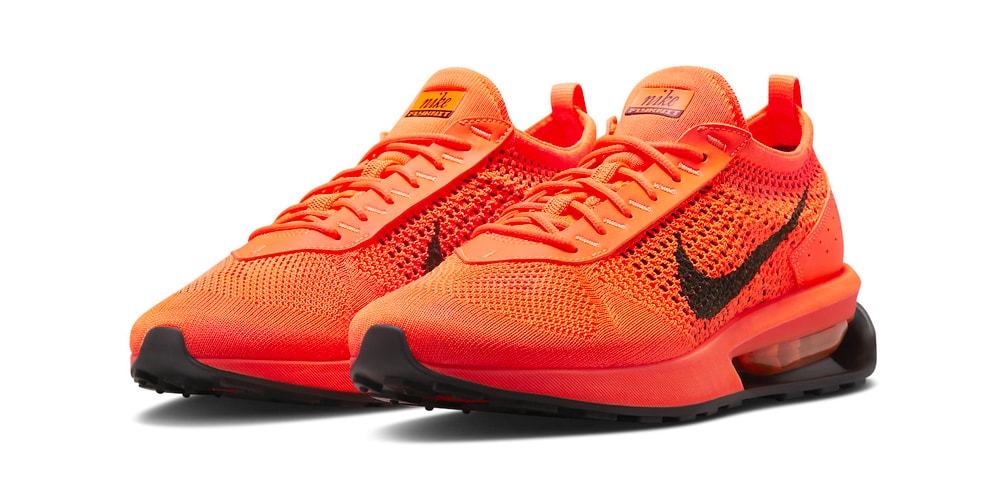 Nike готовит кроссовки Air Max Flyknit Racer в неоново-оранжевом цвете