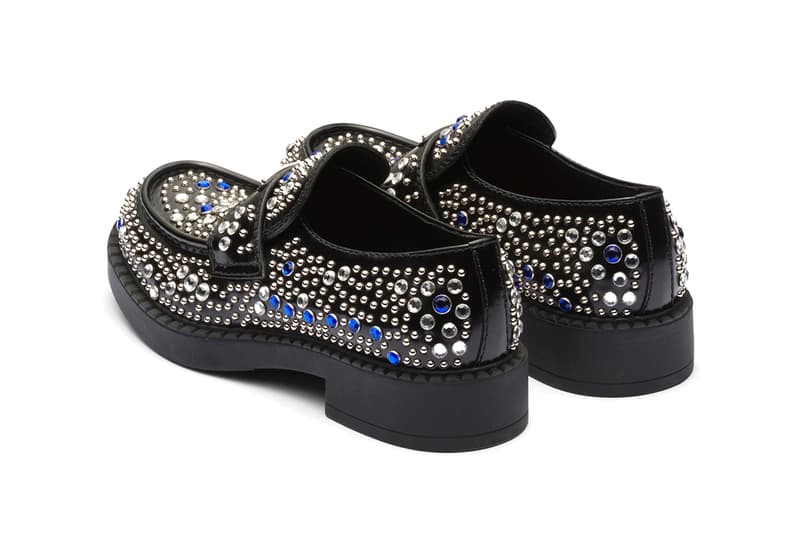 靴 prada archive studs leather shoes loafer Prada Drops $2.4K Rhinestone-Covered Loafers | Hypebeast