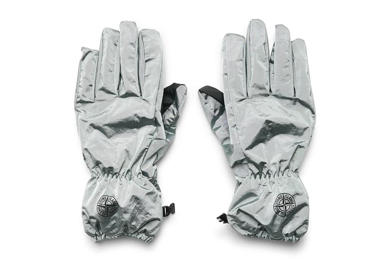 Stone Island Drops Iridescent Nylon Metal ECONYL Gloves