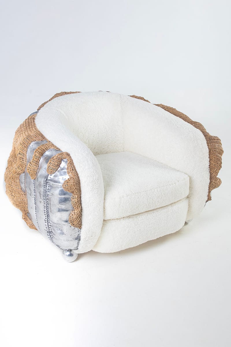 Orbit kashmir discount faux fur chair