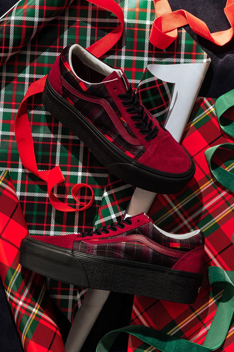 Red clearance plaid vans