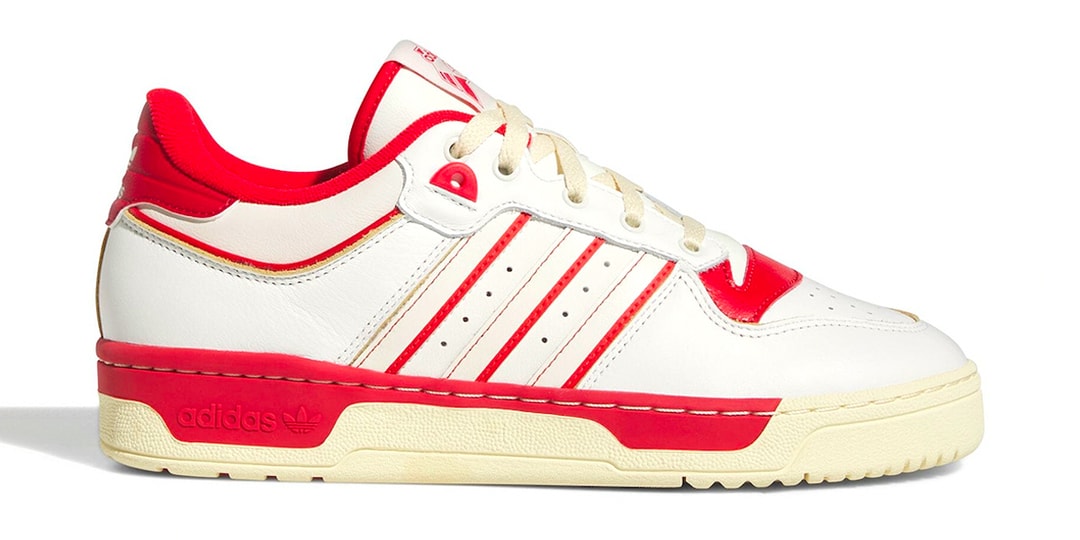 Кроссовки Adidas Rivalry Low 86 готовятся к праздникам в расцветке Candy Cane