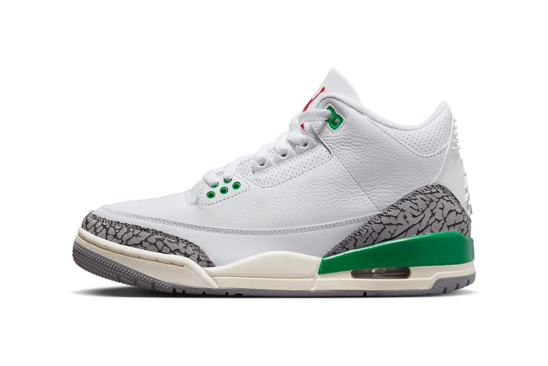 Jordan 3 gray store and green